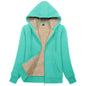 Sherpa-Lined Fleece Zip-Up Hoodie Jacket Women FitiqueFit