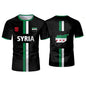 Syria Football T-Shirt Summer Sports Breathable Quick-drying Men's Tops Syrian Flag Map Print Short Sleeve Jersey Kid's Clothes NovaCart