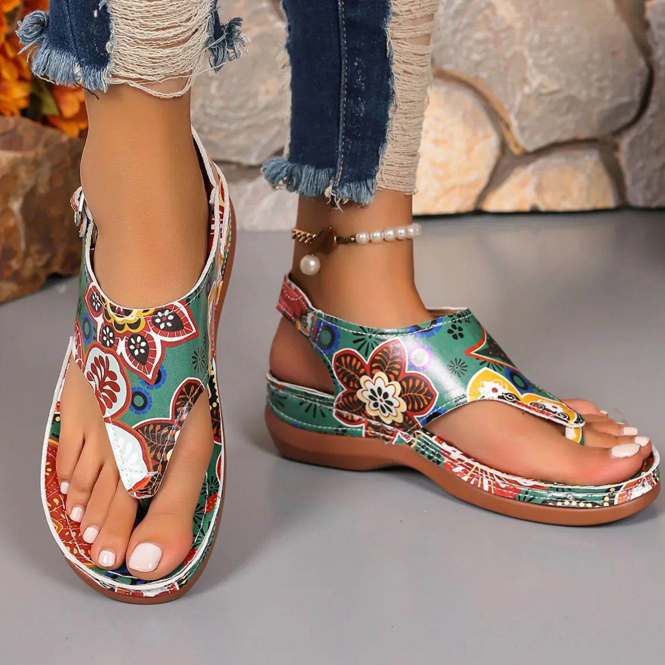 Wedge Mixed Colors Outdoor Shoes for Women