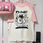 Aesthetics Japanese Grunge T-shirt Y2k Harajuku Anime Cartoon Cat Tops Tees Short Sleeve Women Kawaii Clothing Streetwear NovaCart