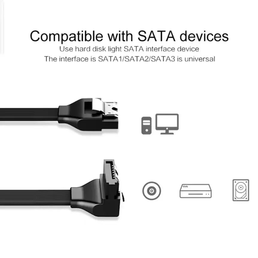 1-10PCS 50CM SATA 3.0 Data Cable High-speed Sata III Cable Adapter Connection Converter For SATA HDD SSD CD Drive Writer Desktop Pi-Mart