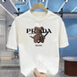 100% pure cotton men's luxurious brand letter print T-shirt, short-sleeved T-shirt, high-quality men's clothing, streetwear NovaCart
