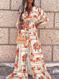 Bikini Cover Ups Print Maxi Dress for Women Summer Bohemian Beach Sexy Floral Tunic Long Dress