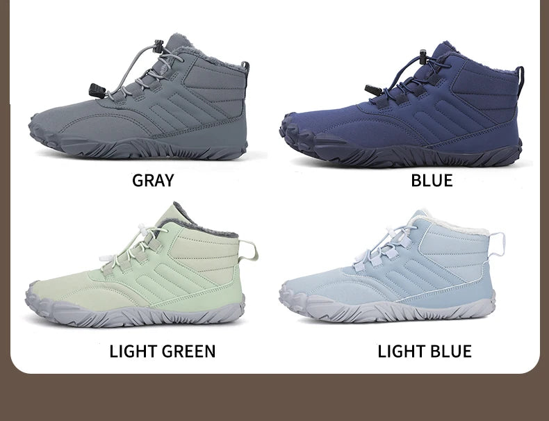 Snow Boots Men Winter Shoes Barefoot Ankle Boots 36-46 Couple Snow Shoes Outdoor Hiking Shoes Fur Warm Plush Boots NovaCart