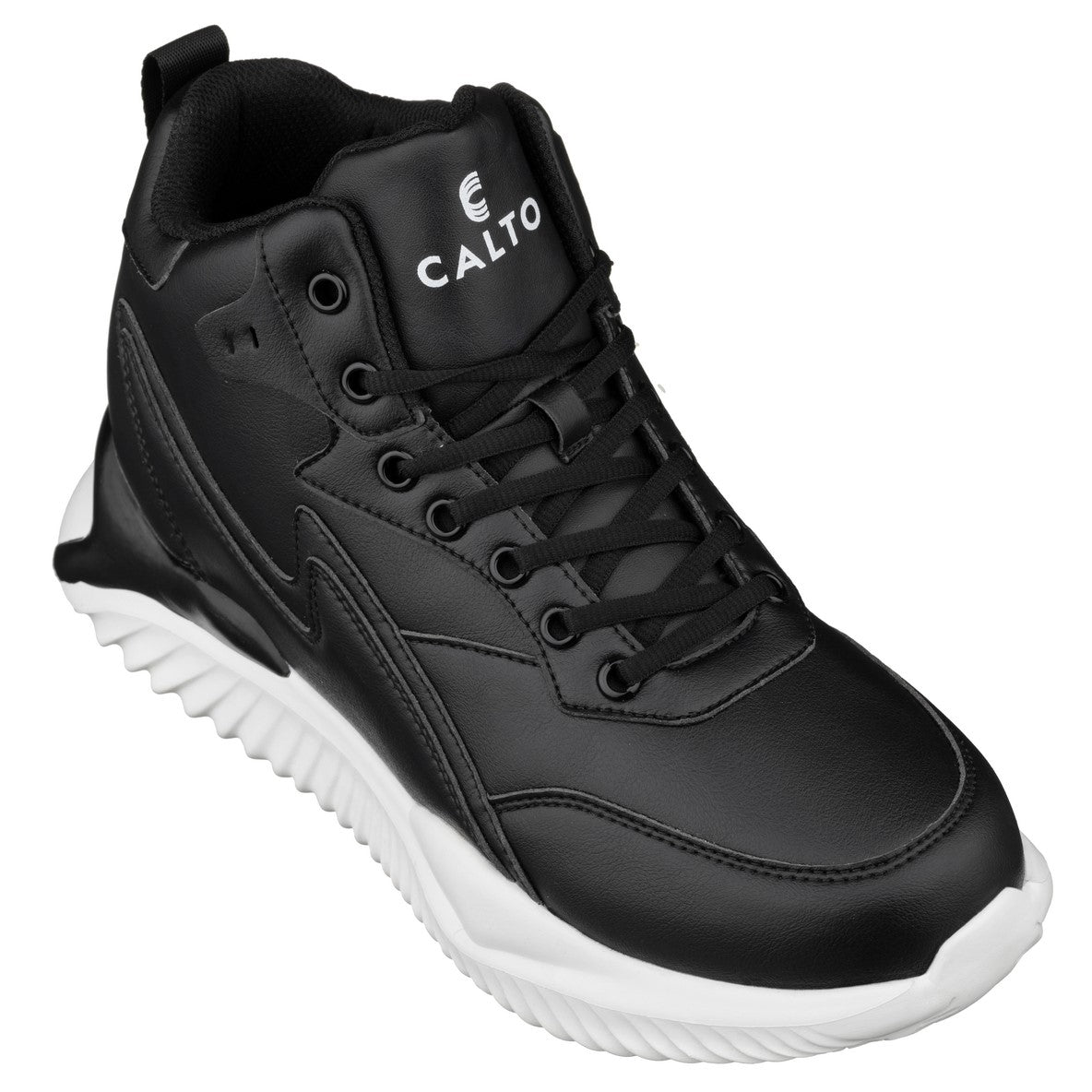 CALTO - S3060 - 4 Inches Taller (Black) - Lightweight Sneakers Tallmenshoes.com