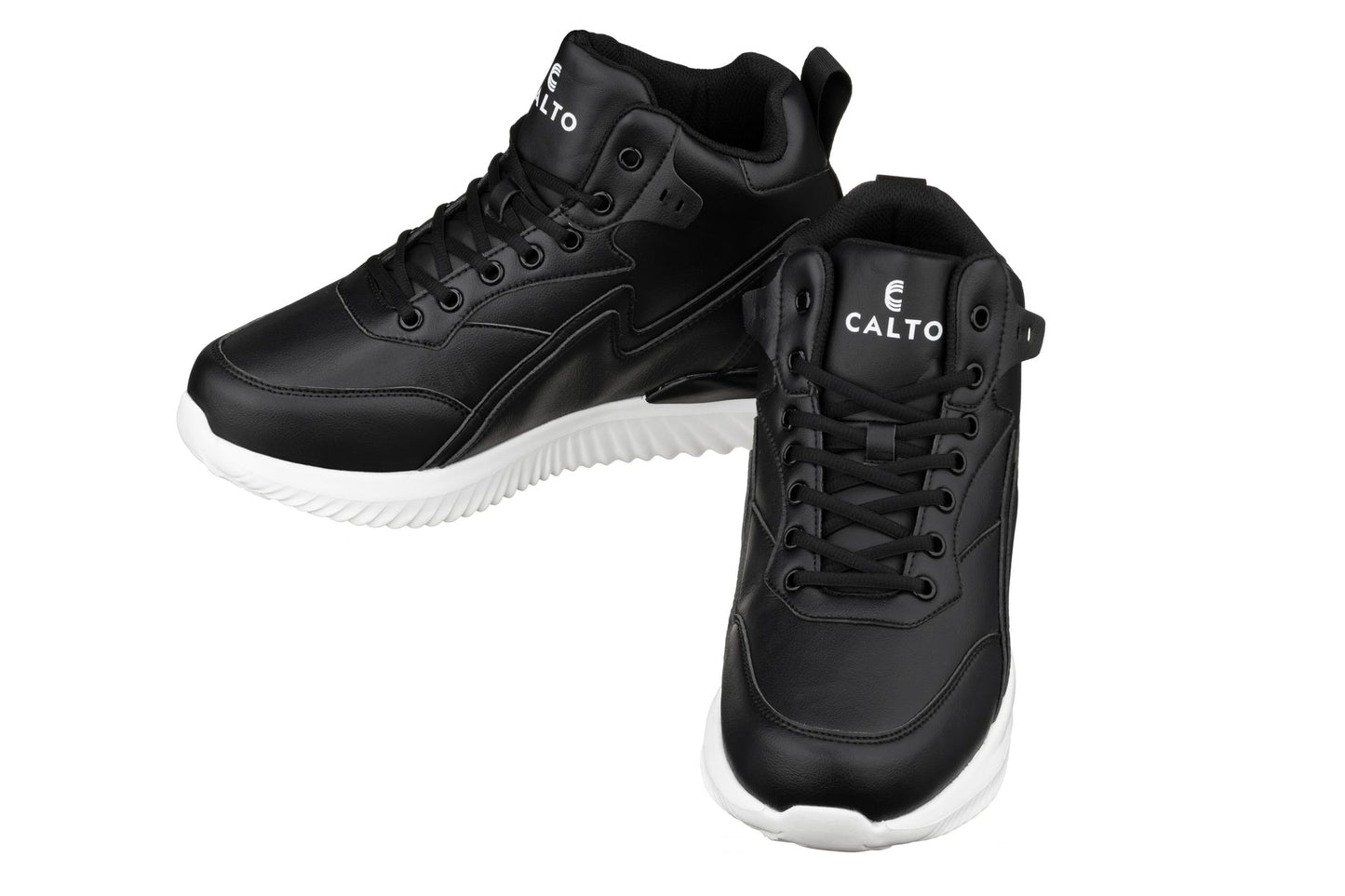 CALTO - S3060 - 4 Inches Taller (Black) - Lightweight Sneakers Tallmenshoes.com