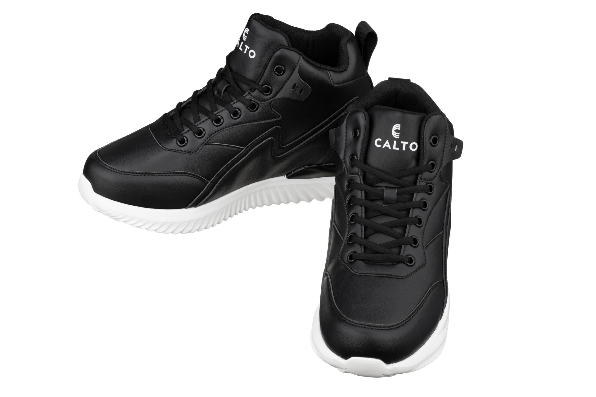 CALTO - S3060 - 4 Inches Taller (Black) - Lightweight Sneakers Tallmenshoes.com