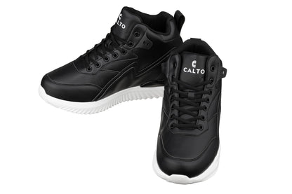 CALTO - S3060 - 4 Inches Taller (Black) - Lightweight Sneakers Tallmenshoes.com