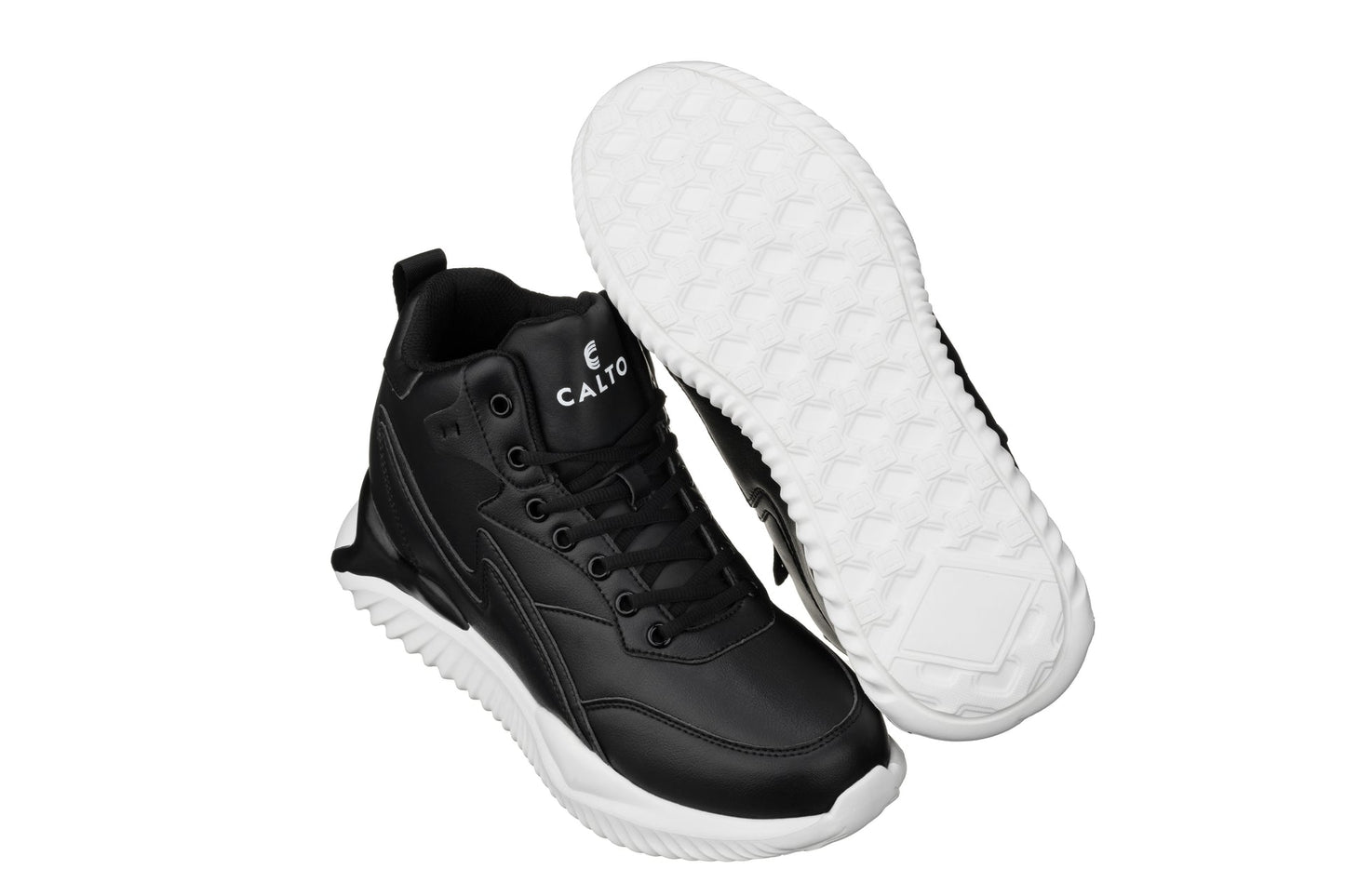 CALTO - S3060 - 4 Inches Taller (Black) - Lightweight Sneakers Tallmenshoes.com