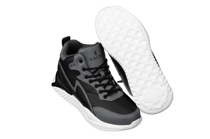 CALTO - S3061 - 4 Inches Taller (Black/Grey) - Lightweight Sneakers Tallmenshoes.com