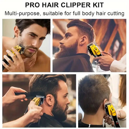 T9 Vintage Men's Electric Hair Clipper Beard Trimmer/Rechargeable Hair Cutting Machine With Nose Hair Trimmer Kit Boyfriend Gift NovaCart