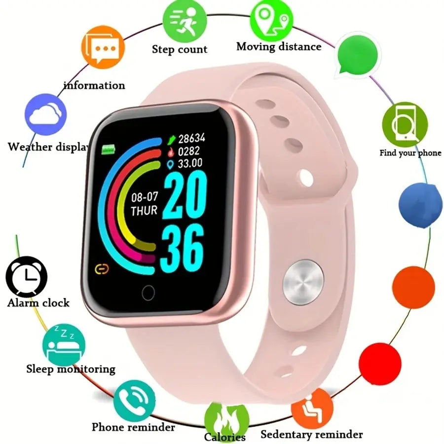 Smartwatch Men Women Wristwatches Smart Watch Message Fitness Monitor Bracelet Birthday Gift Electronic Clock For Android IOS NovaCart