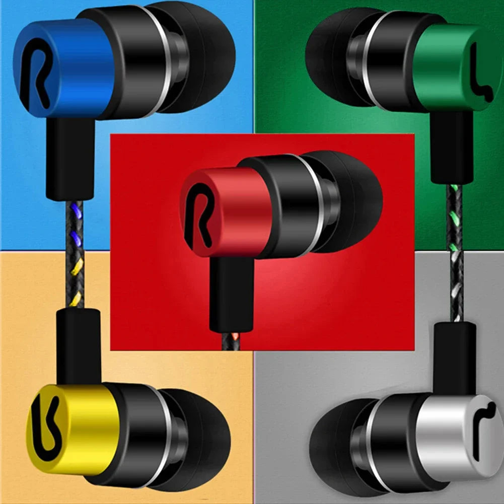 3.5mm In-Ear Wired Headphone 2 Basic Box Bass Stereo Earbuds Mobile Headphone Noise Cancelling Superb Bass Stereo Earphone Pi-Mart