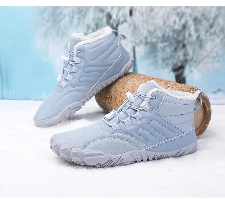 Snow Boots Men Winter Shoes Barefoot Ankle Boots 36-46 Couple Snow Shoes Outdoor Hiking Shoes Fur Warm Plush Boots NovaCart