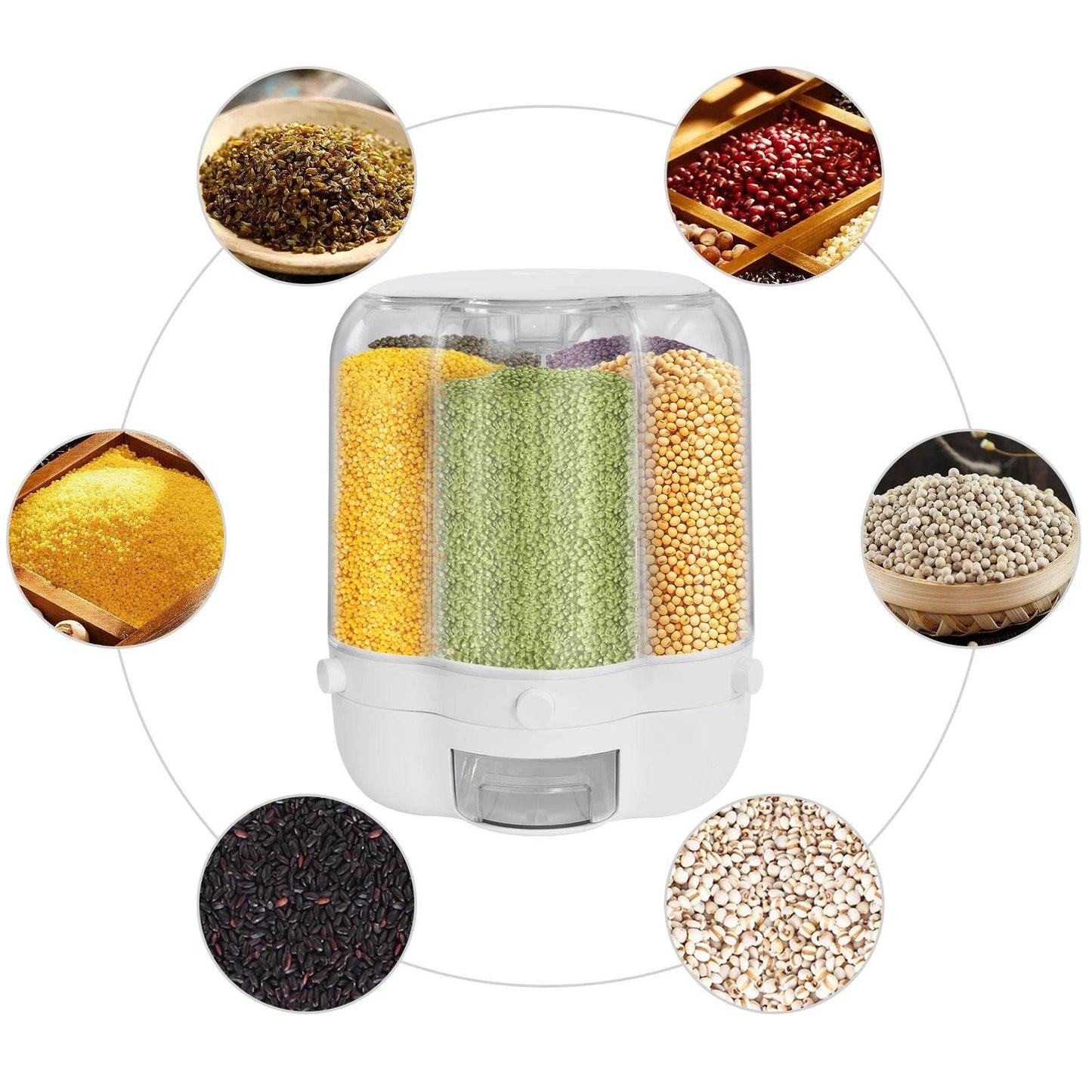 6-Grid Rotating Food Dispenser SmartPursue™
