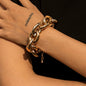 Hip Hop Thick Link Chain Bracelet Women's CCB Material