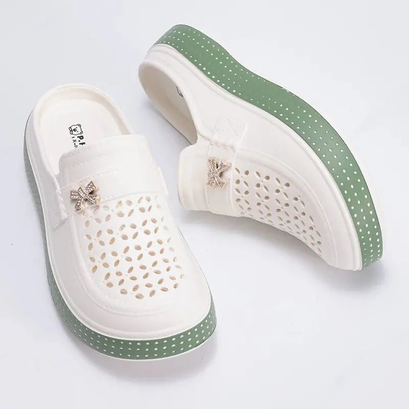 Eyriphy Size: 36-37 to 40-41 Women's Cave Shoes New Flat Slippers Beach Slippers Thick Soles Clogs Casual Slippers for Women Men NovaCart