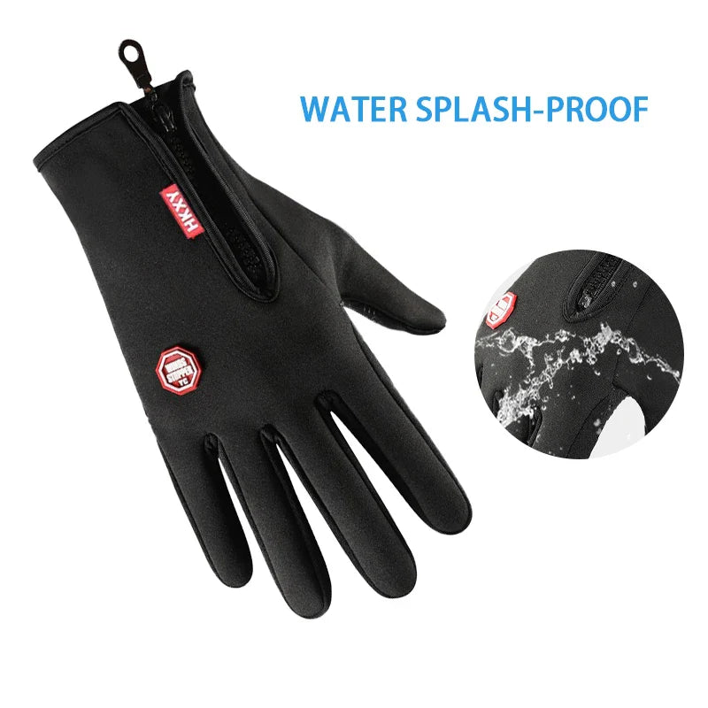 Winter Men's And Women's Warm Gloves, Waterproof And Skin Friendly Touch Screen, Suitable For Cycling And Skiing Pi-Mart