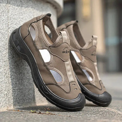 2025 Summer Men's Sandals New Hollow Breathable Beach Shoes Ultra Light Anti Slip Summer Casual Shoes Walking Shoes NovaCart