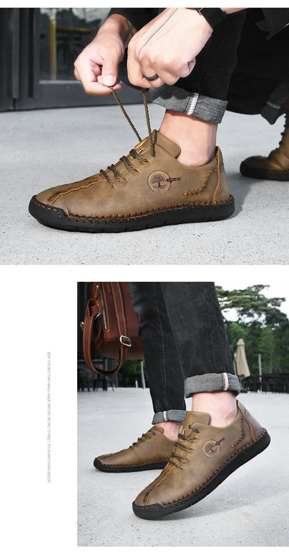 Hot Sale Comfortable Men's Casual Shoes Loafers Large Size Sneakers Quality PU Leather Handmade Shoes Men Flats Moccasins Shoes NovaCart