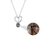 Personalized Photo Projection Necklace Sweet Crystal Rabbit Ears Pendant Necklaces