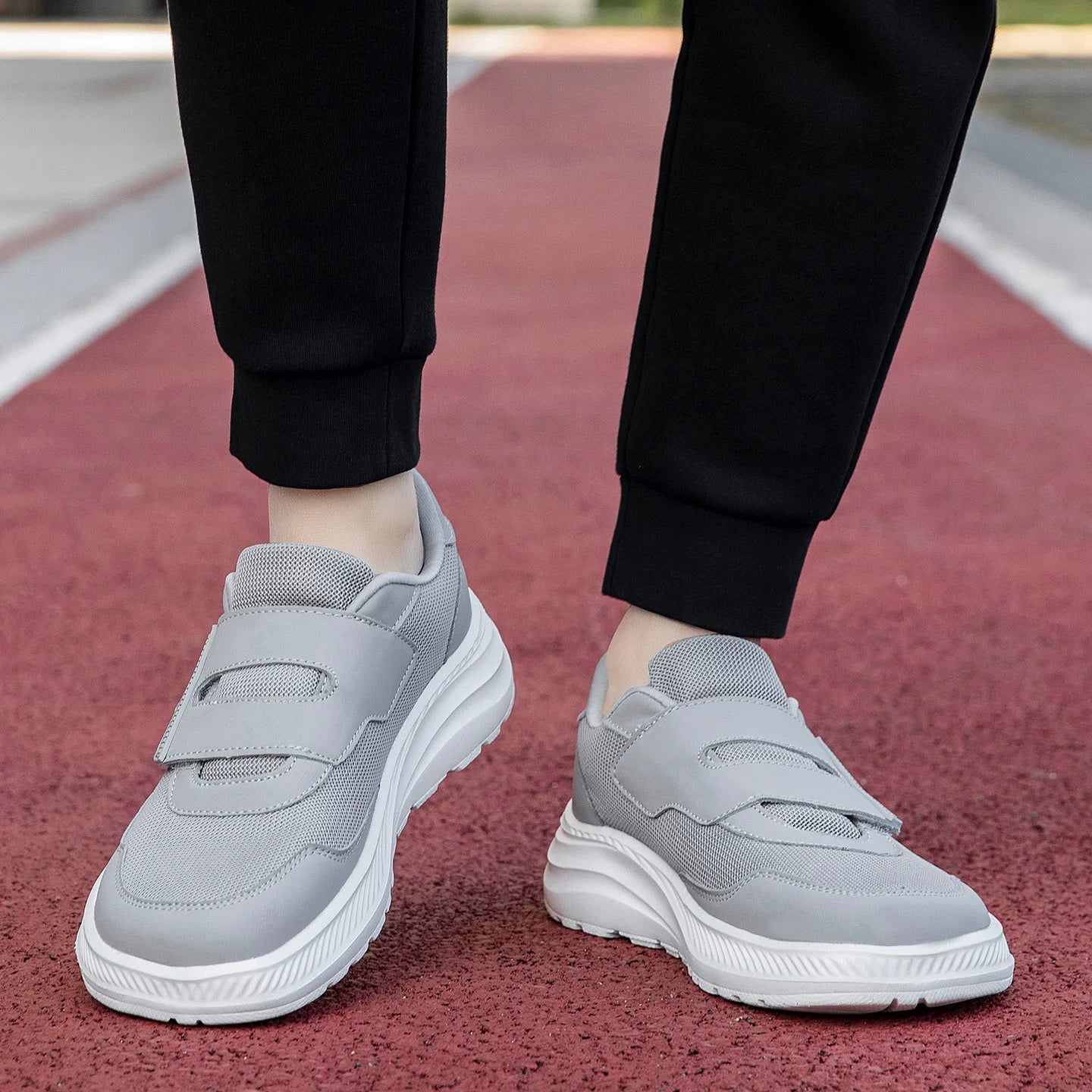 Diabetic Shoes for Men Comfort Walking Shoes for Elderly Swollen Feet Orthopedic Adjustable Double Strap Hook and Loop Sneakers NovaCart