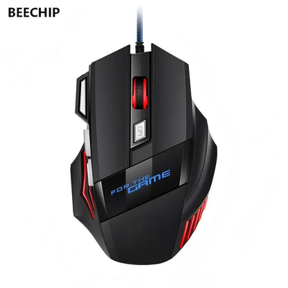 1 PC New Hyperspeed USB Gaming Mouse RGB Backlit Ergonomic Game Mice 7D Esports Wired Mouse for Laptop PC Gamer Pi-Mart