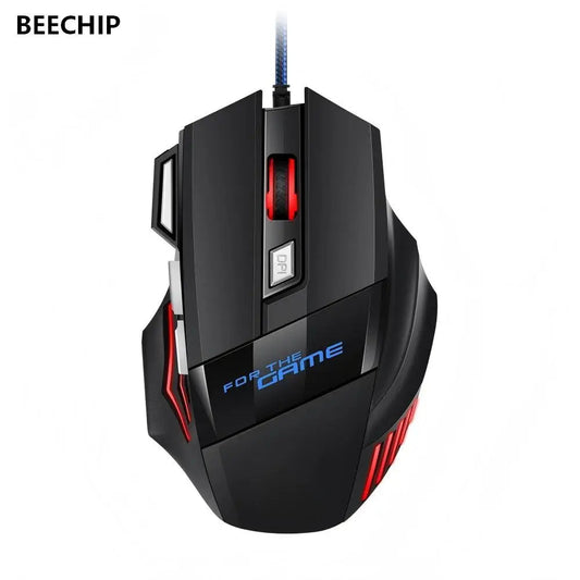 1 PC New Hyperspeed USB Gaming Mouse RGB Backlit Ergonomic Game Mice 7D Esports Wired Mouse for Laptop PC Gamer Pi-Mart