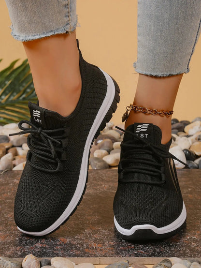 Women's shoes, soft soles, not tired feet,summer sneakers platform shoes, flying weaving, breathable women's sneakers shoes NovaCart
