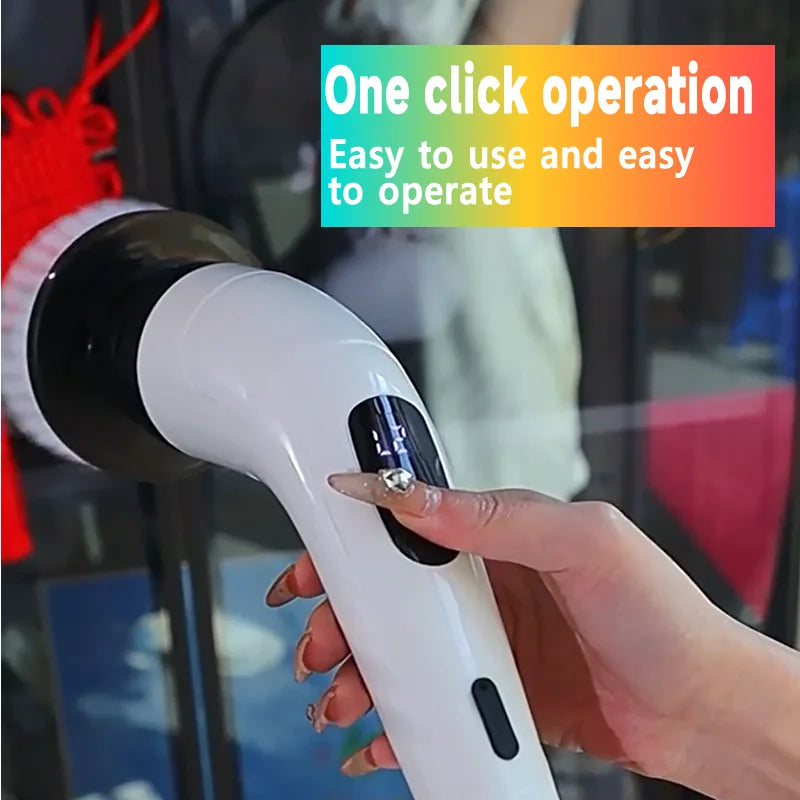 Cordless Household Spin Scrubber Kitchen Gadgets Hair Brushes Bathroom Broom Toilet  Multipurpose Cleaning Brush  Electric Mops Pi-Mart