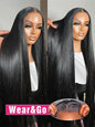Glueless Preplucked Human Hair Wigs Ready To Wear And Go Brazilian Bone Straight 13x4 HD Lace Frontal Human Hair Wig For Women HOL stores