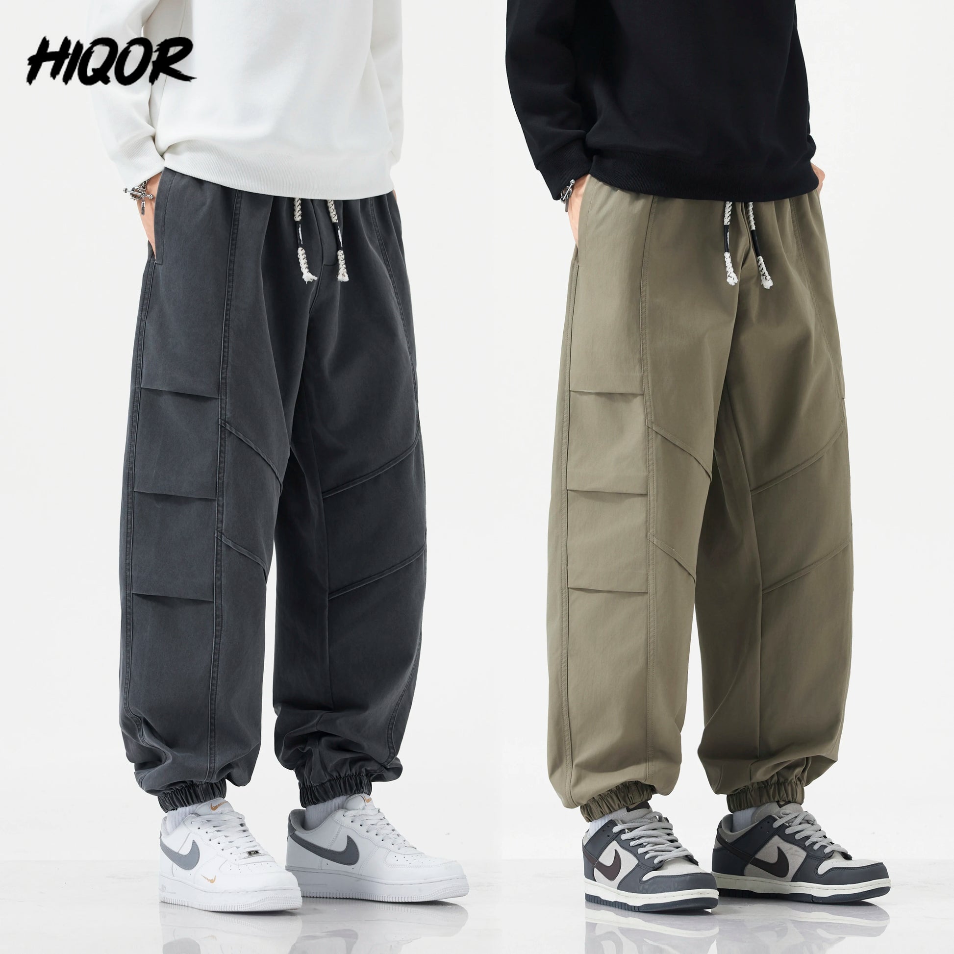 HIQOR Harem Jogger Pants Fashion Men Spring Baggy Trouser Hip Hop Casual Pants Man Pleats Large Size L-6XL Sports Cargo Pants NovaCart