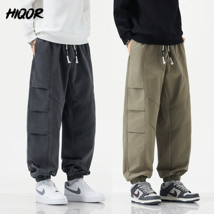 HIQOR Harem Jogger Pants Fashion Men Spring Baggy Trouser Hip Hop Casual Pants Man Pleats Large Size L-6XL Sports Cargo Pants NovaCart