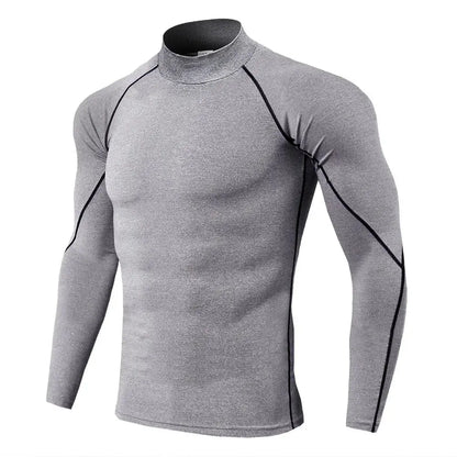 Men Compression Long Sleeve T Shirt Sportswear Male Skinny Tshirt Elastic Track Tracksuit Clothing Gyms Fitness T-shirt For Men NovaCart