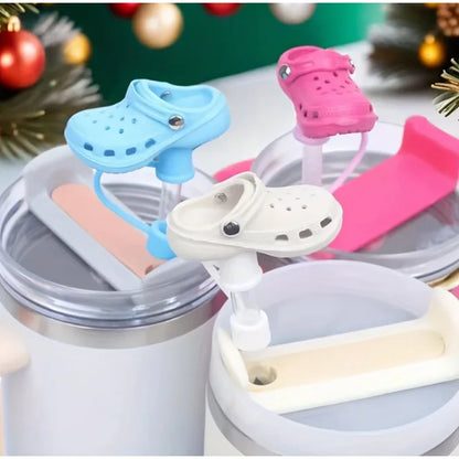 1PCS Cute Slipper Silicone Straw Cover For 30/40 Oz Stanley Cup Reusable 10mm Straw Cover Dust And Splash Proof Straw Cover NovaCart