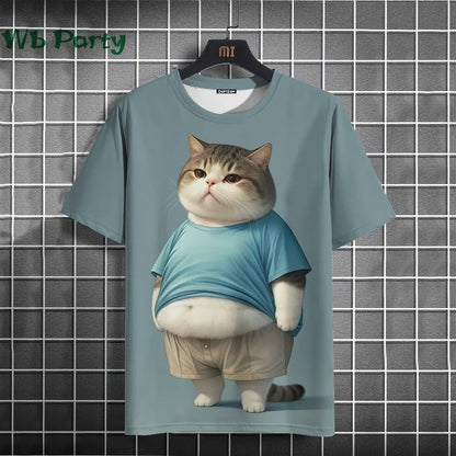 Cat Print shirts - Y2K Graphic T-Shirt FitiqueFit
