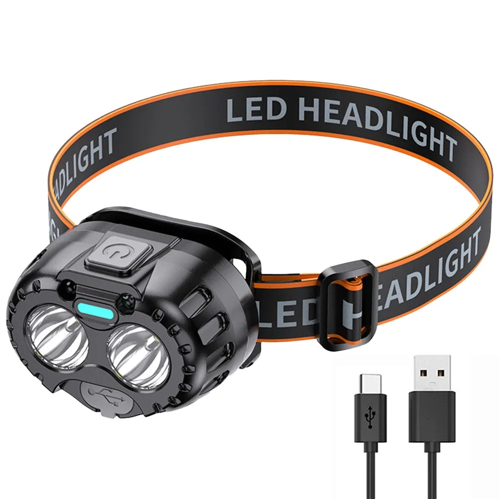 Powerful LED Headlamp IPX4 Waterproof Emergency Head Flashlight 250LM XPE LED Headlamp 500mAh for Outdoor Fishing Camping Hiking Pi-Mart