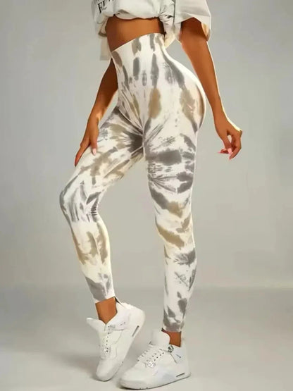 🧘‍♀️ Tie-Dye Seamless High-Waist Scrunch Butt Leggings FitiqueFit