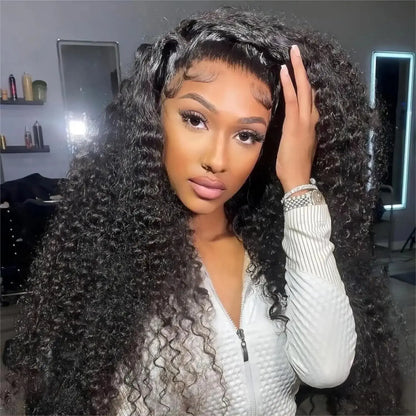13x6 Glueless 250 Density Brazilian Deep Wave Curly HD Lace Frontal 100% Human Hair Wig For Women Preplucked Best Hair Water Wig NovaCart