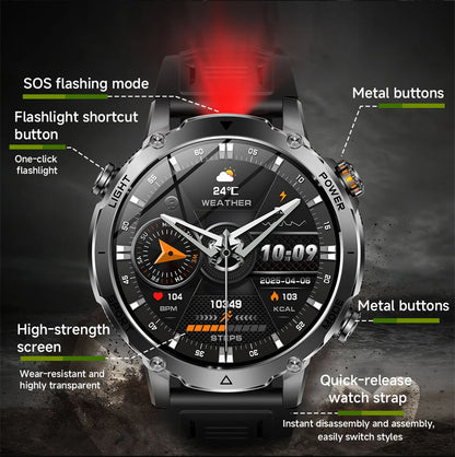 2026 New GPS Smart Watch For Men 1400mAh Battery Outdoor Sports Compass Watches Bluetooth Call IP68 Waterproof Smartwatch gift NovaCart