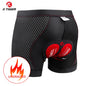X-TIGER Men's Cycling Underwear with 5D Gel Cushioned MTB Boxer Cycling Shorts Road Cycling Underwear Cycling Equipment Pi-Mart