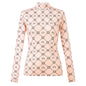 Woman Clothes Korean Moon Print Long Sleeve T-Shirt Fashion Casual Layered Sun Protection Top Ice Silk Basic Tee Spring Autumn NovaCart
