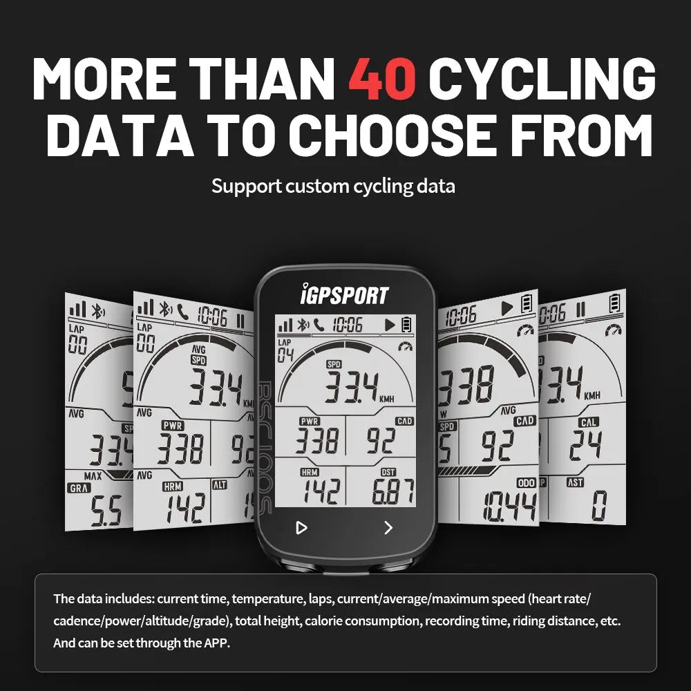 GPS Bike Computer IGPSPORT BSC100S Cycle Wireless Speedometer Bicycle Digital Stopwatch Cycling Odometer Cycling Computer Pi-Mart
