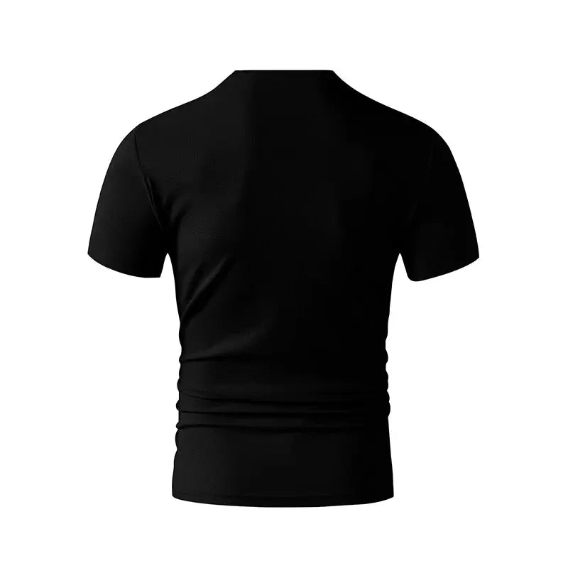 2025 New Men's Casual Fashion Simple V-neck Short Sleeved T-shirt Summer Comfortable Breathable Versatile Top NovaCart