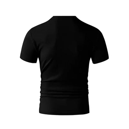 2025 New Men's Casual Fashion Simple V-neck Short Sleeved T-shirt Summer Comfortable Breathable Versatile Top NovaCart