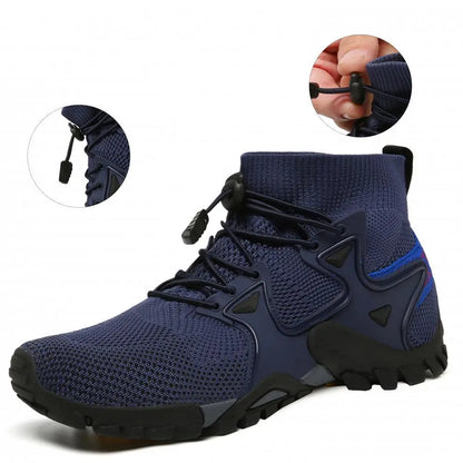 Shoes for Men Walking  2023 Summer New High Top Boots Breathable Mesh Mountaineering Outdoor Comfortable Leisure Travel Sneakers NovaCart