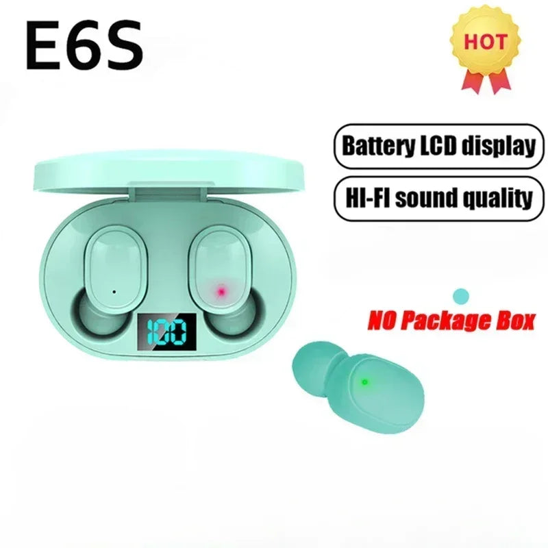 E6S Wireless Bluetooth Earphones TWS Bluetooth Headset Wireless Earbuds Noise Cancelling Earphones with Microphone Headphones NovaCart