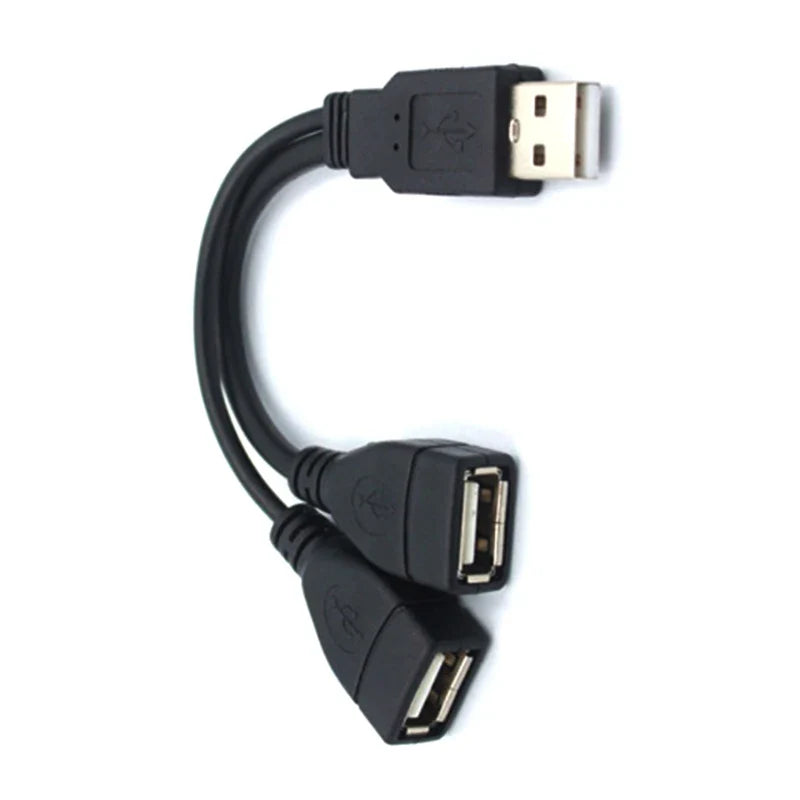 USB 2.0 Splitter Y Cable 1 Male to 2 Female Extension Cord Power Adapter Converter for PC Car Data Transmission Charging Pi-Mart