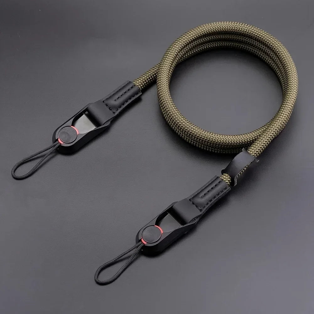 Quick Release Round Rope Camera Strap Fast Detachable Shoulder Strap for DSLR Mirrorless Camera Adjustable Camera Neck Strap Pi-Mart