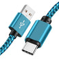 Nylon Data Cable Fast Charger USB A to Type C Charging Cable For Huawei Samsung   Android phone TypeC Charging Device 1M 2M 3M Pi-Mart